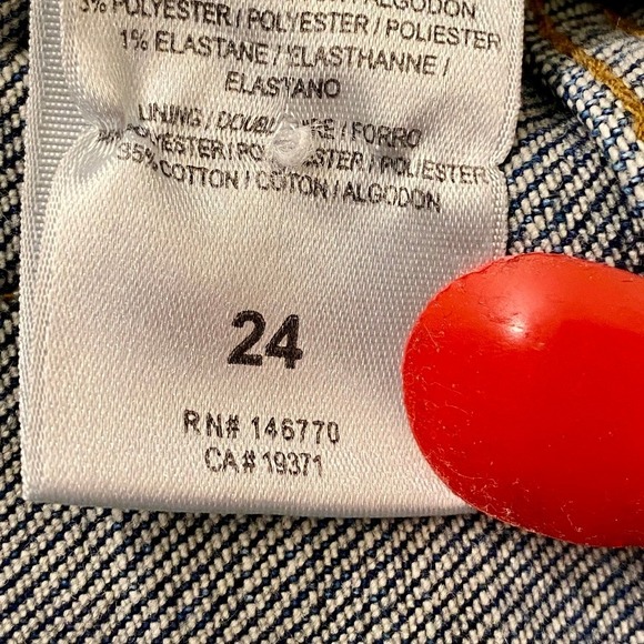 RE/DONE 90s High Rise Ankle Crop Jeans in Dusk Destroy Kristin Cavallari Size 24 - Picture 10 of 12